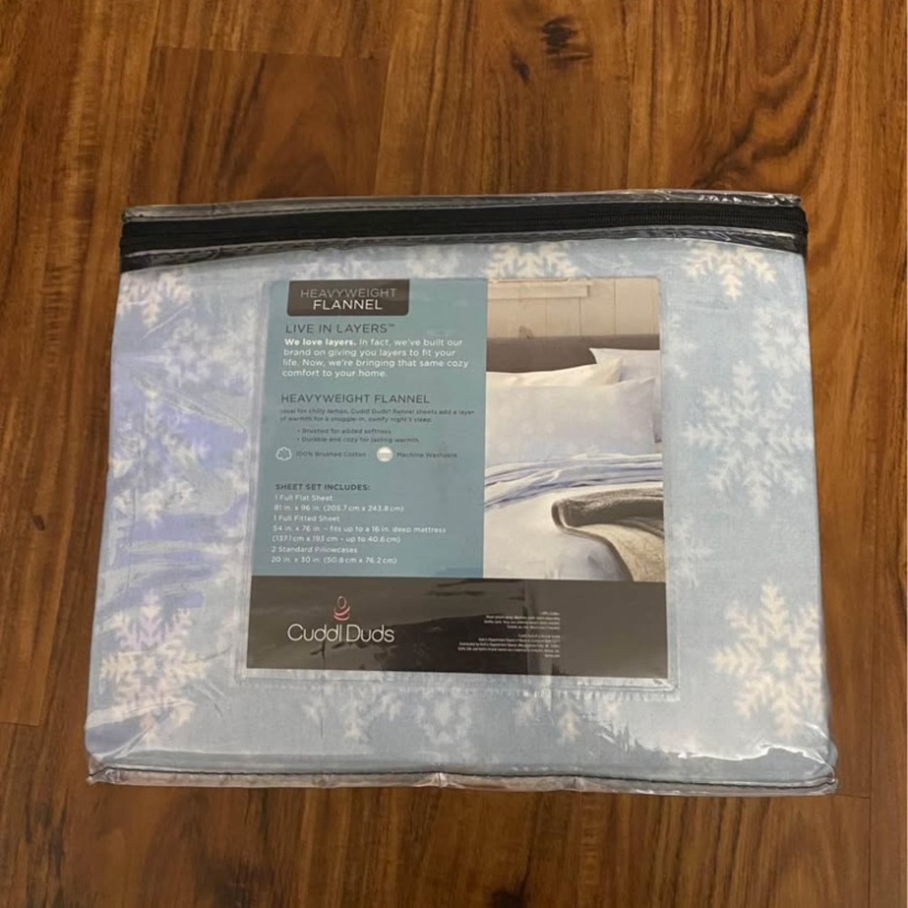 Cuddl Duds Light Blue Flannel Sheet Set